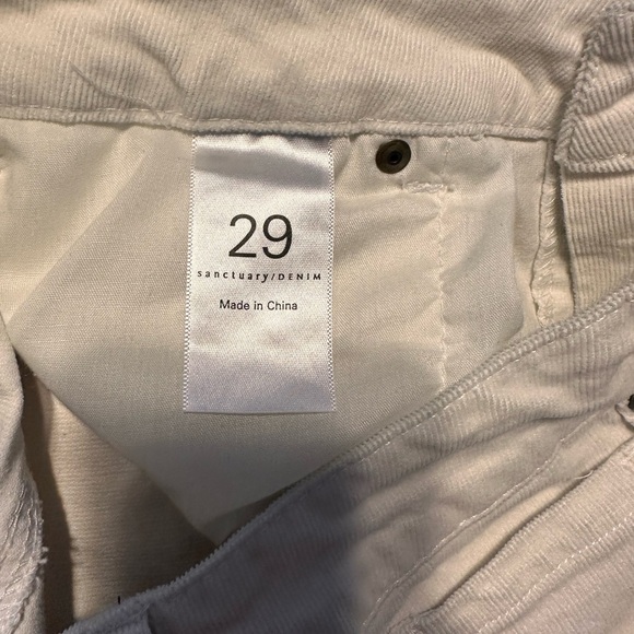 Sanctuary Denim, ivory good vibes high rise - size 29, corduroy - Picture 4 of 10